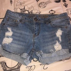 Vanilla Star Distressed Jean Shorts